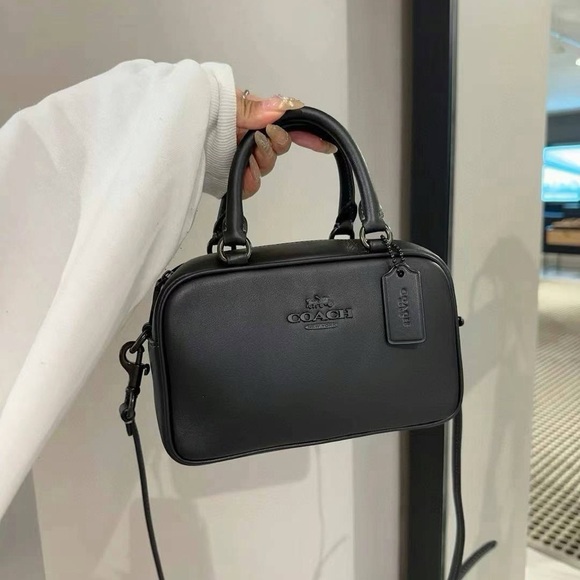 NWT!COACH Satchel Crossbody Bag(COACH CT776)black FAST SHIPPING - Picture 2 of 7